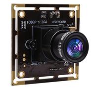 ELP Sony IMX323 Module de caméra Mini USB HD 1080p 0,01Lux faible luminosité USB avec microphone, objectif 3,6 mm H.264 USB embarqué Webcam pour ordinateur portable, UVC USB2.0 avec câble de 1 m