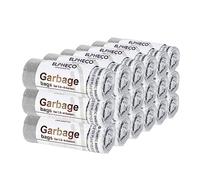 ELPHECO Sacs poubelle de 15 litres │ Sacs poubelle avec cordon de serrage de 15 litres │ Petits sacs poubelle pour salle de bain, bureau, salon │ Convient pour une poubelle de 1,5 à 4 gallons │ 45,7 x