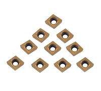 Elprico 10 pièces Inserts en carbure CNC, Embouts en carbure CNC Inserts Outil de Tournage de Tour de Coupe de Lame avec boîte CCMT060204-HM YBC251