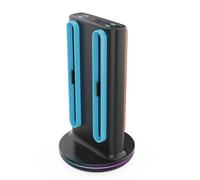 Elprico 2 Station de Charge du Contrôleur, 4 Cueillettes Magnétiques à L'emplacement avec Indicateurs LED et 9 Modes D'éclairage pour Les Accessoires de Jeu