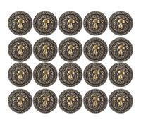 Elprico 20 Ensembles de Rivets à Tête de Lion, Rivets Décoratifs Vintage en Alliage de Zinc pour Vêtements, Artisanat, Installation Facile avec Vis de 7 Mm (Bronze)