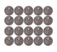 Elprico 20 Ensembles de Rivets à Tête de Lion, Rivets Décoratifs Vintage en Alliage de Zinc pour Vêtements, Artisanat, Installation Facile avec Vis de 7 Mm (Argent Noir)