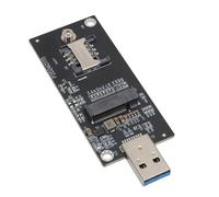 Elprico Adaptateur de Carte Riser M.2 Key B NGFF WWAN vers USB 3.0 avec Emplacement SIM, Module sans Fil, Carte Modem pour Wince,Linux,OS X pour 3G/4G/5G LTE (2 antennes)