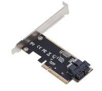 Elprico Adaptateur PCIe vers U.2, Interface PCIe3.0 X 8 vers Double Port SFF-8643, Adaptateur U.2 vers PCIe Haute Vitesse 64 Gbit/s pour Ordinateur