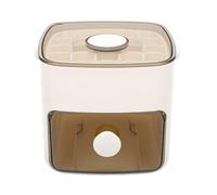 Elprico Bac à Glaçons avec Couvercle et Bac, Bacs à Glaçons pour Congélateur, 48 Pièces, Moule à, Bouton-pression, à à Dégagement Facile, Petite Machine à (WHITE)