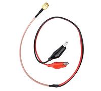 Elprico Câble de Connexion de Radiofréquence, Câble de Test noir Rouge de 52 cm Comprenant Câble en Silicone 18AWG et Clip de SMA RG316 pour Hautes Températures