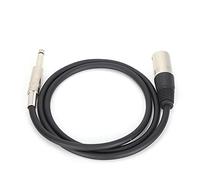 Elprico Câble de Ligne de Microphone XLR Mâle vers Jack TRS pour Microphones, Haut-parleurs, DJ de Scène, Câble à Signal équilibré 20 AWG pour une Transmission Stable, Matériau PVC + Métal (XLR