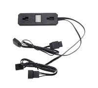 Elprico Câble D'extension ARGB, 1 à 3 5 V, Câble D'extension de Répartiteur RVB Adressable à 3 Broches pour étendre Les Lumières LED des Ventilateurs D'ordinateur, Améliorer l'efficacité (Black)