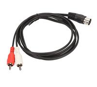 Elprico Câble DIN 5 Broches Mâle vers 2 Mâles, Câble de Connexion pour Lecteur CD, Magnétoscope, DVD, Phono, LD, Gaine PVC de 1,5 M, Plug and Play, Interface avec Câble DIN 5 Broches