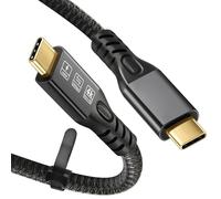 Elprico Câble USB C vers USB C 240W, Câble Type C Charge Rapide PD 3.1 Tressé en Nylon, Transfert 20 Gbit/s et Vidéo 4K 60Hz pour Ordinateur Portable Écran