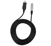 Elprico Câble USB pour Microphone, Câble Adaptateur de Liaison de Microphone XLR Femelle vers USB MIC Link Ligne de Câble Noire Compatible avec / / WII/pour Hôte