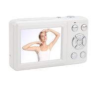 Elprico Caméra Numérique 4K pour la Photographie, Caméra de 64MP pour Youtube avec Un écran de Feuillette de 2,4 ", HD Autofocus Point et Shoot Camara pour Les étudiants Adolescents (White)