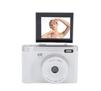 Elprico Caméra Numérique pour la Photographie, 1080p 12MP Camera pour Youtube avec écran de Feuillette de 2,8 "180 °, Point de Zoom Numérique 8X et Tirez Camara avec Un Anti-tirage AI (White)