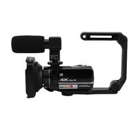 Elprico Caméra Vidéo 4K Caméscope 64 MP Caméra Vlogging pour Youtube Écran Tactile 3,0" Zoom Numérique 18X avec Microphone Stéréo Externe, Télécommande, Pare-Soleil, Stabilisateur