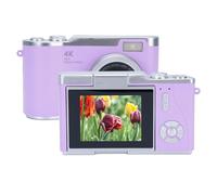 Elprico Cameras Numériques pour la Photographie, 1080p 48MP Camera pour Youtube, 2,4 Pouces Caméra de Voyage Compact de 2,4 Pouces 180 ° pour Les Adolescents avec Zoom Numérique 18x (Purple)