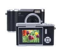 Elprico Cameras Numériques pour la Photographie, 1080p 48MP Camera pour Youtube, 2,4 Pouces Caméra de Voyage Compact de 2,4 Pouces 180 ° pour Les Adolescents avec Zoom Numérique 18x (Black)