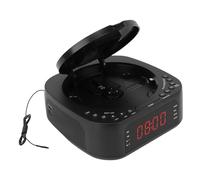 Elprico CD Player Réveil, Radio Bluetooth de Bureau avec Port USB, Double Alarmes, Affichage Dimmable et Télécommande pour la Chambre (Prise UE)