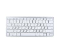 Elprico Clavier BT Ultra Fin, Clavier argenté sans Fil avec Langue Bilingue, Réponse Sensible et Conception Ergonomique pour Ordinateur PC (Russe)