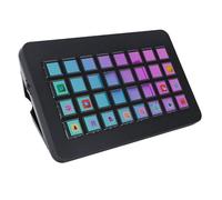 Elprico Clavier Macro, Clavier de Raccourci de Streaming de Jeu Stream Controller Deck, 32 Touches Programmables, Prise en Charge Personnalisable pour OS X et PC pour la Diffusion en (Black)