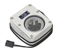 Elprico Compteur de Refroidissement par Eau PC avec Filetage G1 4, Petite Interface 12 V à 3 Broches, Débitmètre D'ordinateur Antirouille en Acrylique pour L'observation de la