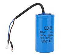 Elprico Condensateur de Marche CD60, 250V AC 400uF 50/60 Hz, Métallisé, Ronde, CAPACITOR, Pour Démarrer des Moteurs Monophasés