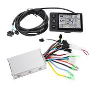 Elprico Contrôleur de Moteur sans balais, contrôleur de Moteur étanche 24V-48V, Panneau d'affichage LCD Kit de contrôleur sans Balai de Scooter de vélo électrique(24V/36V 350W)