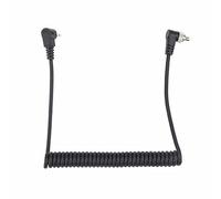 Elprico Cord de Synchronisation Flash de 2,5 Mm Male sur PC Cable, Câble de Synchronisation Flash Enroulée Professionnelle avec Verrouillage de Vis pour L'appareil Photo et Déclencheur