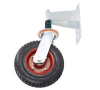 Elprico Couchés à Roulettes en Acier à Haut Carbone -Gate 600 Lb Capacité de Charge Black-Powder -Poated Gate Support Roue pour L'herbe en Béton (rouge)