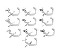 Elprico Croix de Liant à Ventre de Pilotage en Aluminium Crochet Multifonctionnel pour les Lampes à LED, 10pcs Stage Light Clamp Crochets pour les Mariages
