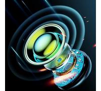 Elprico Écouteurs sans Fil, Casque Binaural 5.2 à Faible Latence pour Les Appels Téléphoniques de Divertissement avec Diaphragmes en Titane Personnalisés et Accordeurs Professionnels,