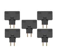 Elprico EU Inaldo Zócalo Convert de 180 Degrés Extension 1 à 3 Adaptateur de Bougie EU avec 3 Conquérants pour Faciliter L'installation, une Forte Acceptation, un Adaptateur de Sortie, ABS, Matériau