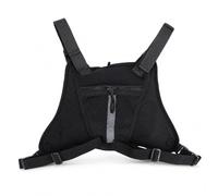 Elprico Gilet de Course, Sac de Poitrine de Sport pour Hommes, Imperméable et Anti-Rayures, Support de Téléphone de Course, Gilet Réfléchissant pour Cyclisme, Camping, Voyage, Randonnée, (Black)