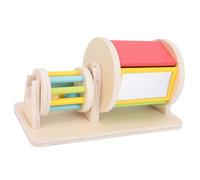 Elprico Hochet à Tambour Roulant en Bois, Jouet éducatif pour bébé, Apprentissage Sensoriel, Développement Précoce, 1 Pièce
