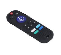 Elprico Jouets de Dentition pour bébé, Simulation en Silicone Doux bébé TV télécommande télécommande bébé Jouet à mâcher pour Tout-Petits garçons Filles(Le Noir)