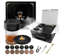 Elprico Kit de Fumoir à Cocktail électrique, Infuseur à Boisson sans Flamme Rechargeable avec 6 Copeaux de Bois, pour Whisky Bourbon à L'ancienne