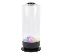 Elprico Lampe à Méduses LED, 7 Couleurs Aquarium de Bureau avec 4 Méduses Réalistes, Lumière D'humeur Sensorielle Silencieuse pour la Détente, Lumière de Nuit USB pour la Chambre pour (Black)