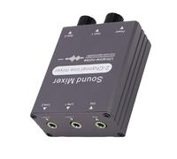 Elprico Mélangeur de Son 3,5 Mm, 2 Entrées 1 Sortie, Commutateur de Mixage Audio Stéréo avec Double Contrôle du Volume, pour Ordinateurs et écouteurs