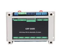 Elprico Module de Relais GPIO, Carte de Relais Industriel Opto Contrôle isolé avec un Déclencheur de Bas Niveau à Haut Niveau, Enceinte Rail ABS pour L'automatisation Industrielle Smart (Grp-8ab0)