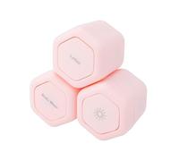 Elprico Paquet de 3 Contenants de Voyage Magnétiques, Ensemble de Pots de Toilette de Forme Hexagonale avec Couvercle à Vis D'une capacité de 40 Ml, pour le Stockage de Lotion, de (PINK)