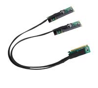 Elprico PCIE 4.0 X16 à SFF 8654 X2 Câble Adaptateur, Carte D'extension Split Gen 4 avec Fonction de Fiche et de Lecture pour Les Cartes Mères de L'ordinateur