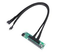 Elprico PCIe 4.0 X16 Riser Card NVME U.2 Câble Adaptateur, SFF-8611 8i à PCIe X16 GEN4 256 Gbps Bifurcation, Plug and Play, pour la Carte Mère de L'ordinateur, Compatible avec PCIe 3.0