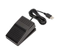 Elprico Pédale de Commande au Pied USB, Pédale de Commande au Pied Simple Conception Ergonomique Commutateur à Pédale Simple USB Mécanique pour Ordinateur