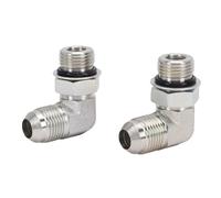 Elprico Raccord Hydraulique coudé à 90°, JIC Mâle 3/8" vers ORB Mâle