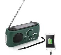 Elprico Radio a Pile Survie, Radio a Pile AM/FM avec Lampe de Poche LED Chargeur de Téléphone d'urgence pour la Maison et Le Camping en Plein Air, la Randonnée