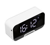Elprico Radio-réveil, D-88 Réveil Bluetooth Multifonctionnel avec Haut-Parleur, Haut-Parleur à Fonction Double Réveil pour Chambre à Coucher, Bureau(Blanc)