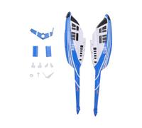 Elprico Remplacement de Coque d'hélicoptère RC, Kit de Couverture de Corps de Fuselage 10 Pièces avec Ailes Latérales et Pièces de Boîtier pour C138 Bell 206 (Blue)