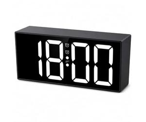Elprico Réveil Vibrant avec Vibreur de Lit, Double Alarme 3 Modes, Grand Écran LED 7.4 Pouces, Horloge Numérique Fort pour Gros Dormeur Sourd Malentendant
