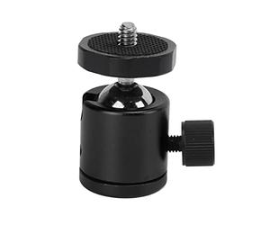 Elprico Rotule Trépied, 1/4in Vis Rotule Montage en Alliage D'aluminium Rotule Universelle Rotative à 360° pour Appareil Photo Reflex Trépied(Le Noir)