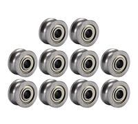 Elprico Roulement à rainure en U, 10 pièces U624ZZ Mini poulie de Guidage de roulement à Billes à rainure en U pour système de Mouvement linéaire de Voie de Rail 4 x 13 x 7 mm