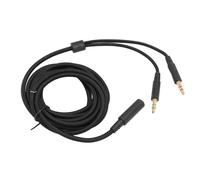 Elprico Splitter du Casque, 2 Femelles à 1 Micro Mâle et Audio Y Splitter Headset Adapter Cable Stéréo Compatible avec Kingston Cloud Stinger Cloud Mix Cloud Alpha (1,95m / 6,4ft)
